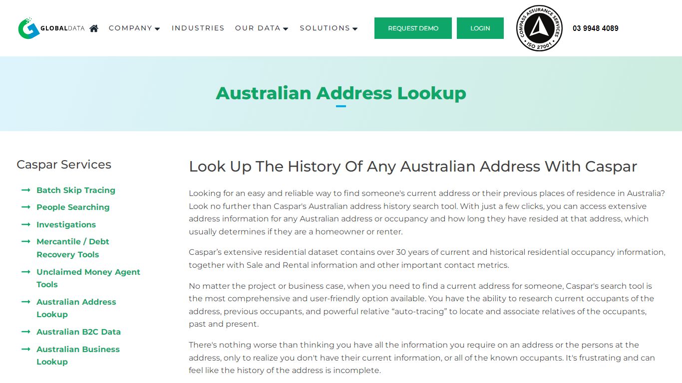 Australian Address Lookup - Global Data