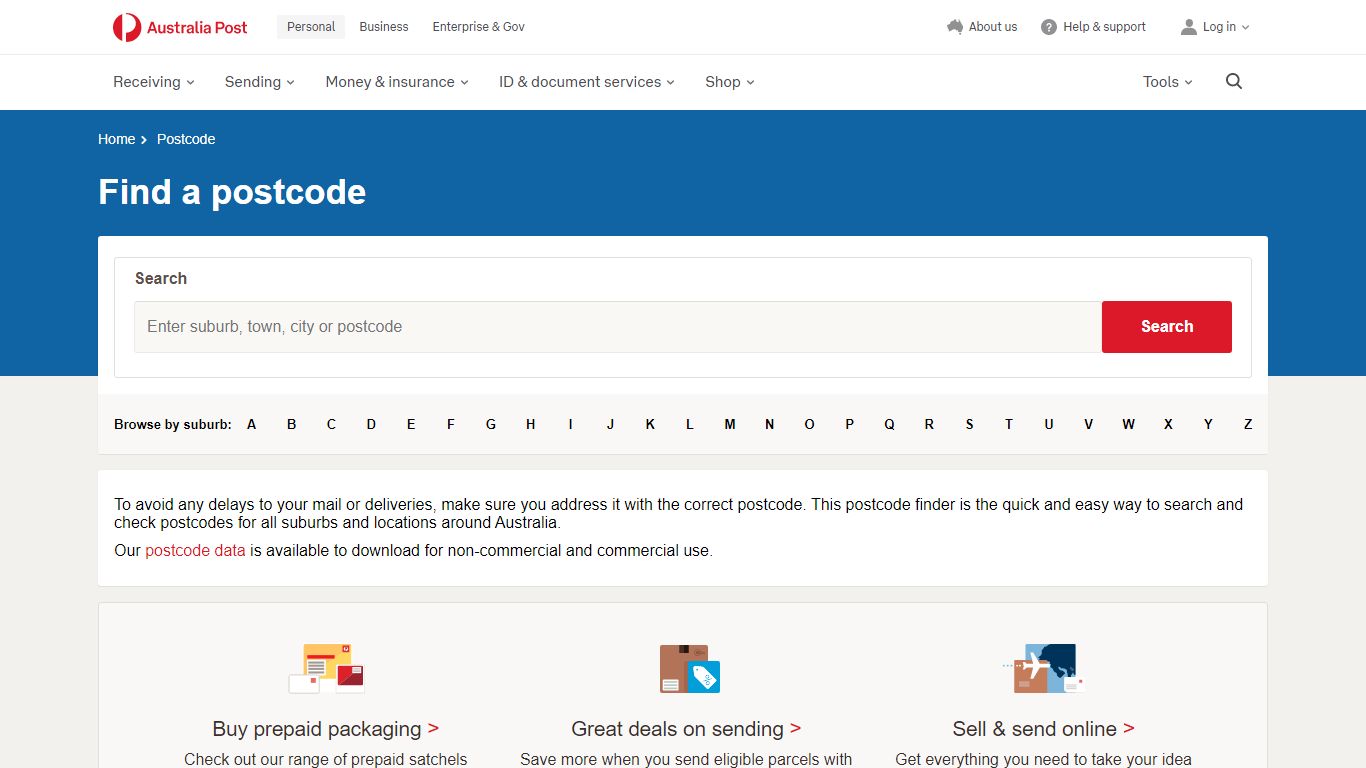 Postcodes Australia | Postcode Search & Finder - Australia Post